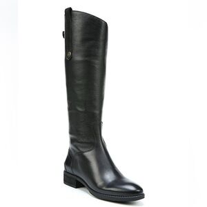 Sam Edelman Penny 2 Wide Calf Size 6 Riding/Equestrian Leather Black Boot NEW